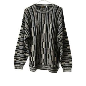 Vintage Bachrach Men's Sweater XL Textured Acrylic Wool Alpaca Made in USA